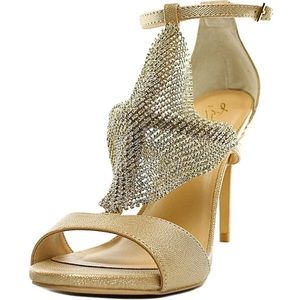NIB Thalia Sodi Champagne Jeweled Heels